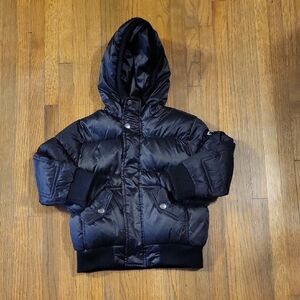 Kids Black Puffer Jacket By Apeman